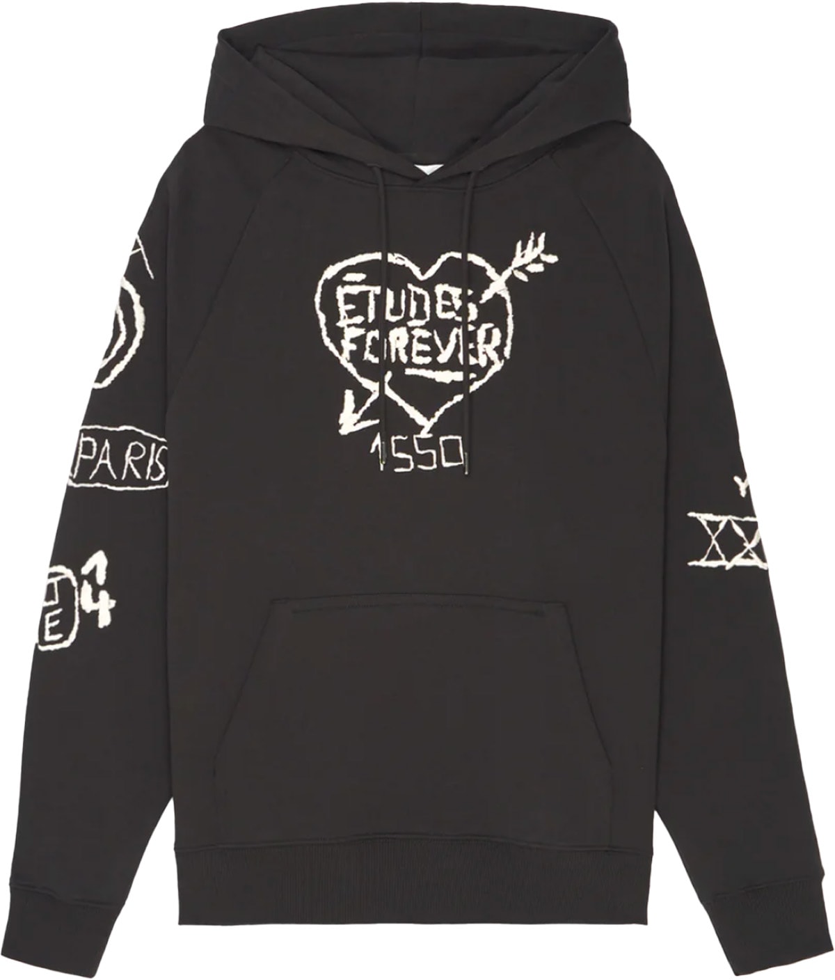 Études: Brown Racing Graffiti Hoodie - 1