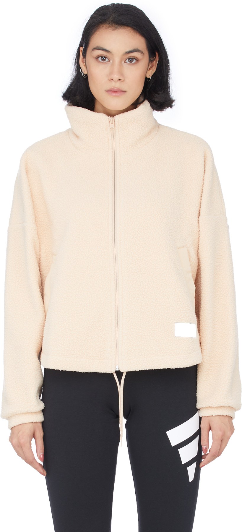 adidas Originals: Pink Sherpa Track Top - 1