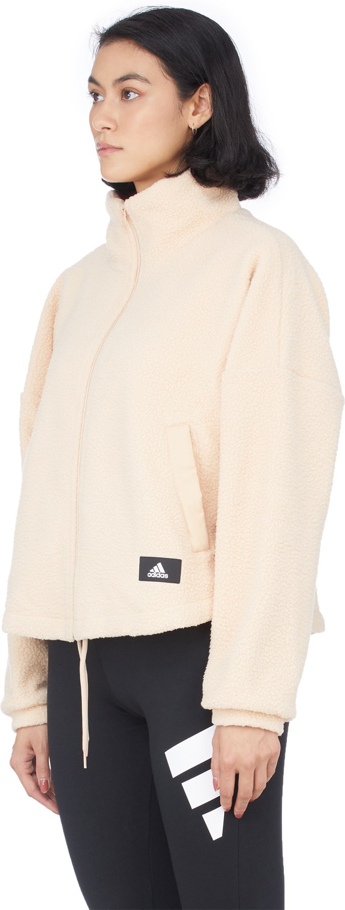 adidas Originals: Pink Sherpa Track Top - 2