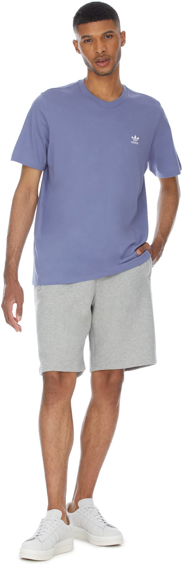 adidas Originals: Purple Adicolor Essentials Trefoil T-Shirt - 4