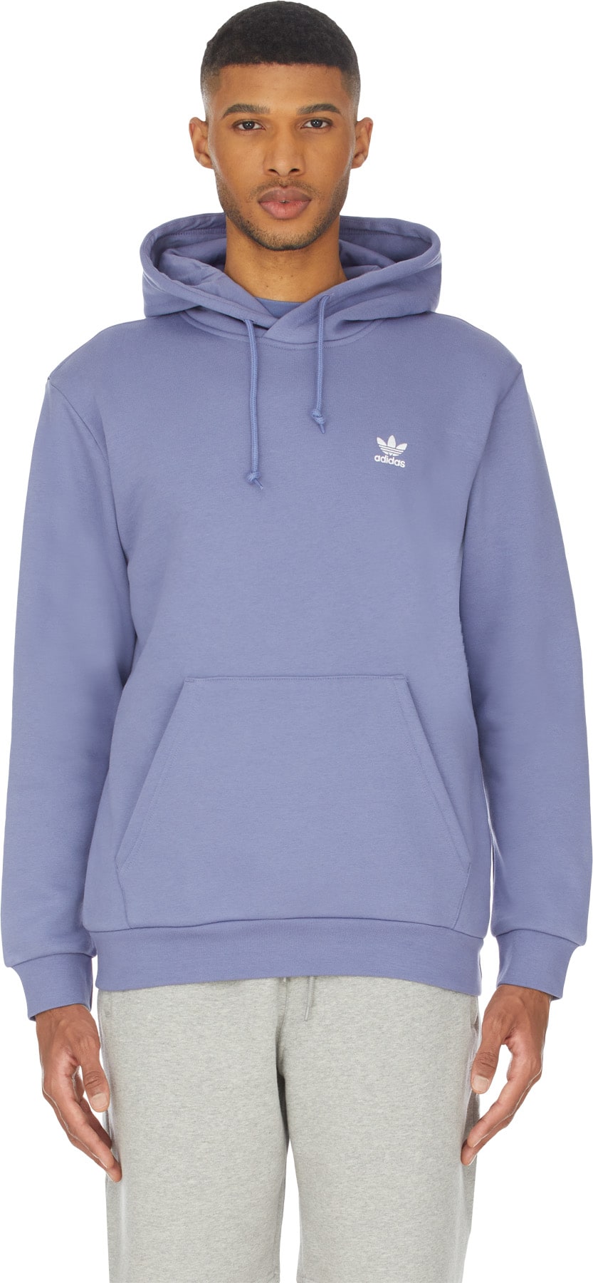 adidas Originals: Purple Adicolor Essentials Trefoil Hoodie - 1