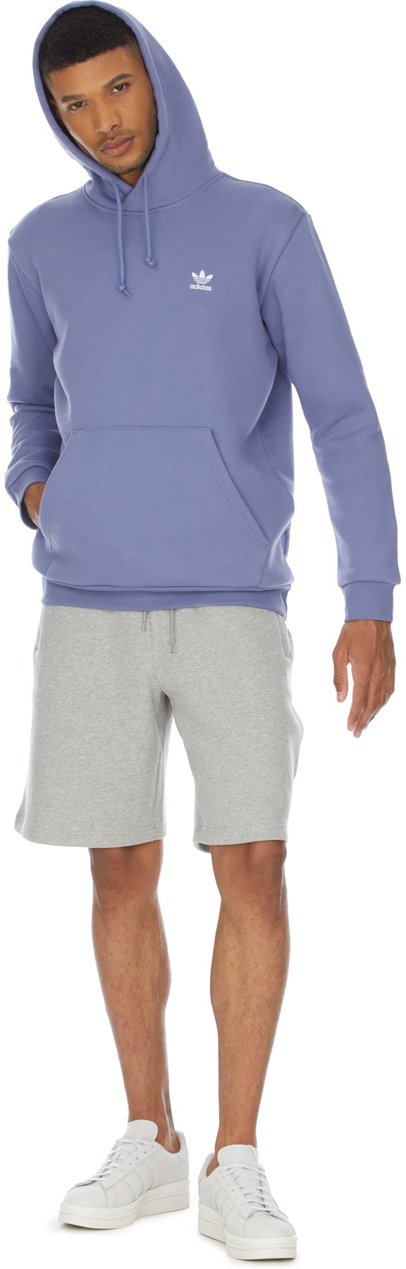 adidas Originals: Purple Adicolor Essentials Trefoil Hoodie - 4