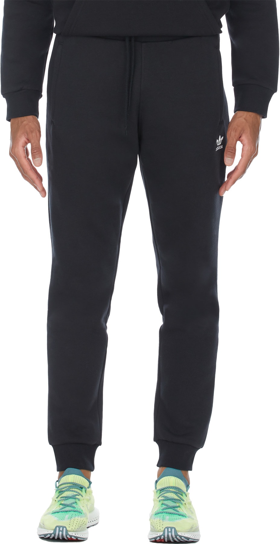 adidas Originals: Black Adicolor Essentials Trefoil Pants - 1