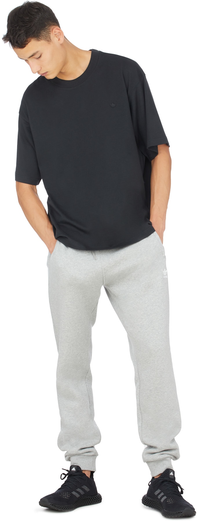 adidas Originals: Grey Adicolor Essential Trefoil Sweatpants - 4