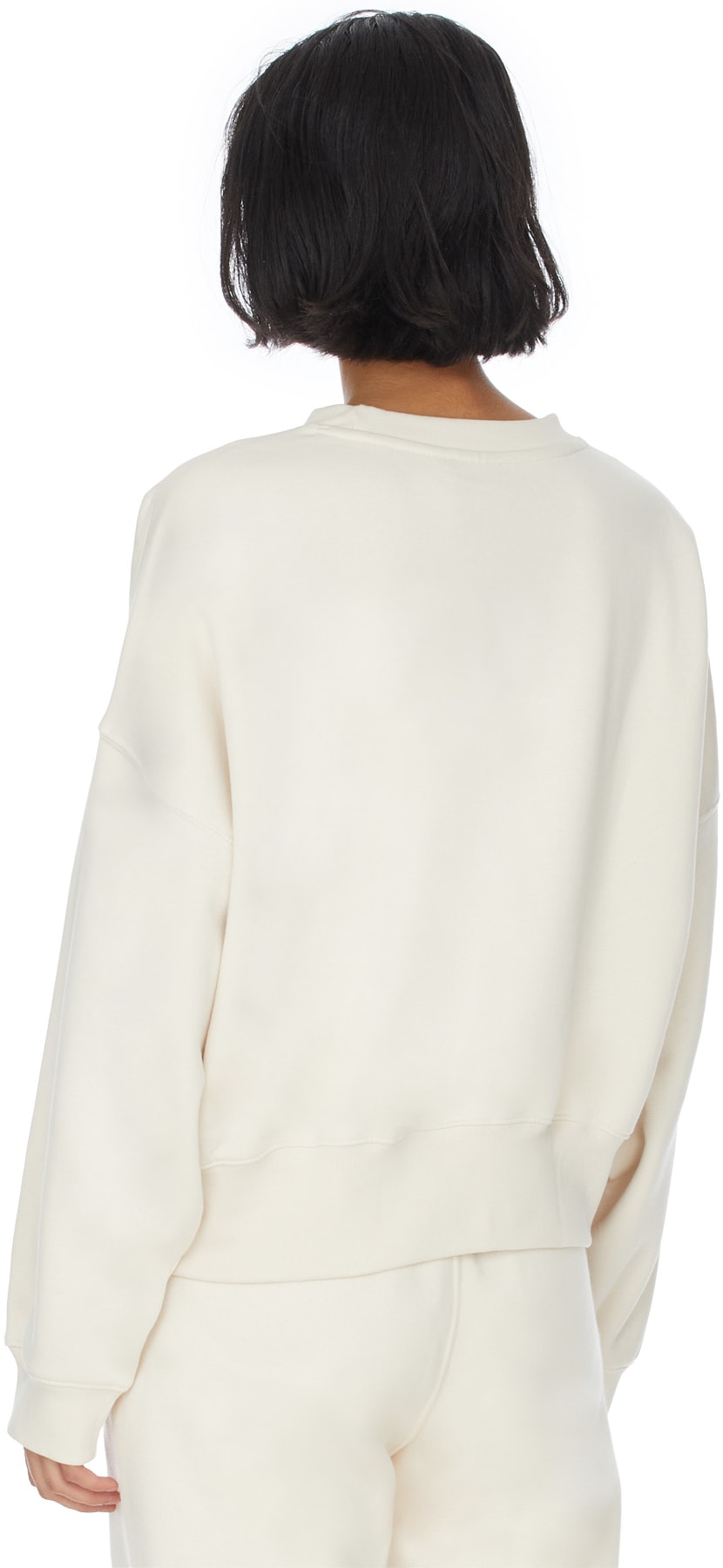 adidas Originals: White Adicolor Essentials Fleece Crew Sweater - 3