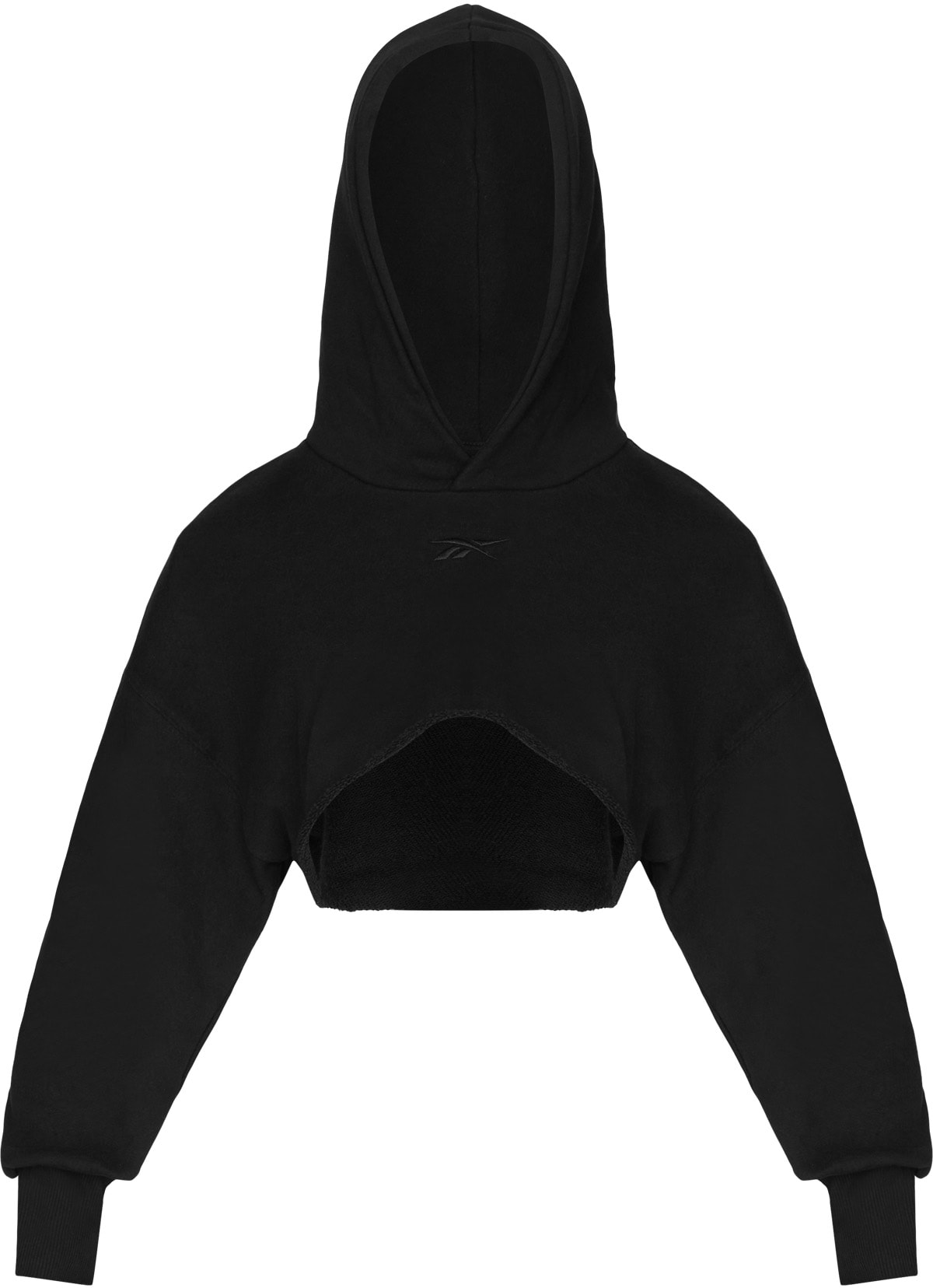 Reebok: Black Reebok x Cardi B Crop Hoodie - 1