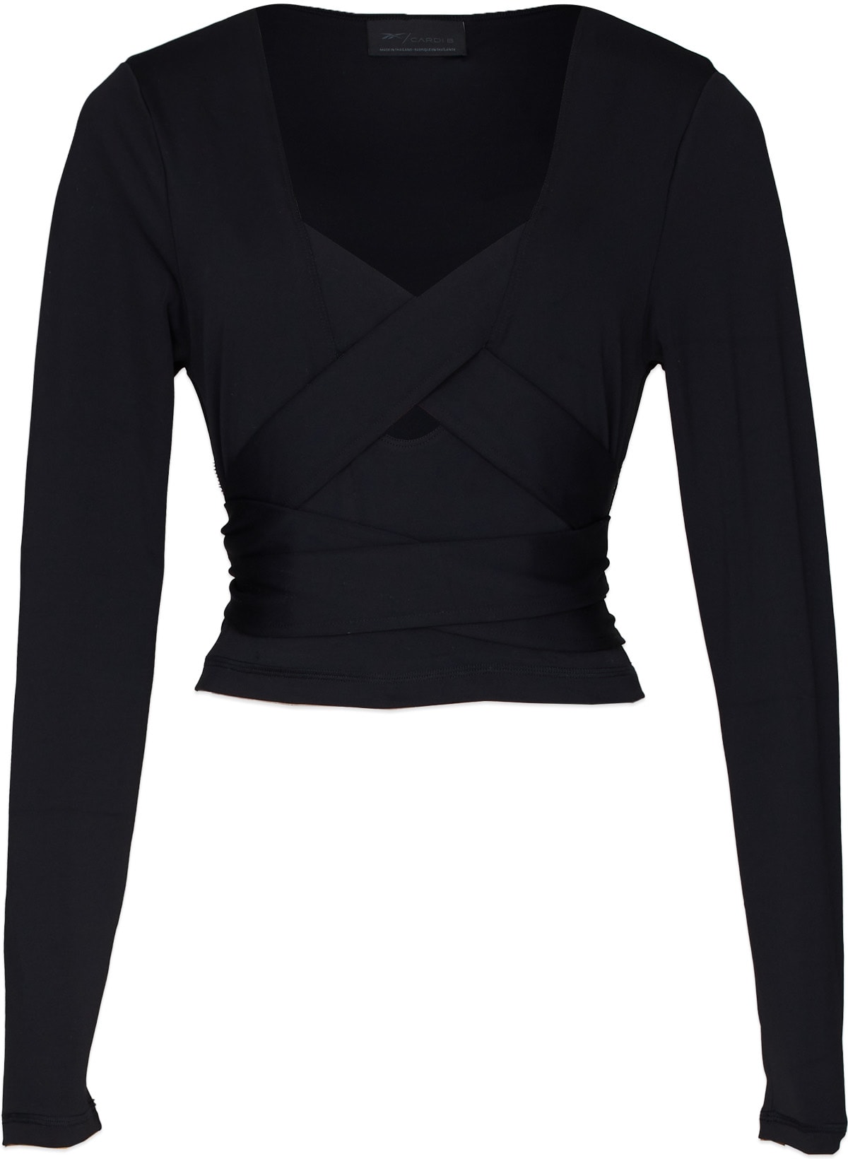 Reebok: Black Reebok x Cardi B Long Sleeve Top - 1