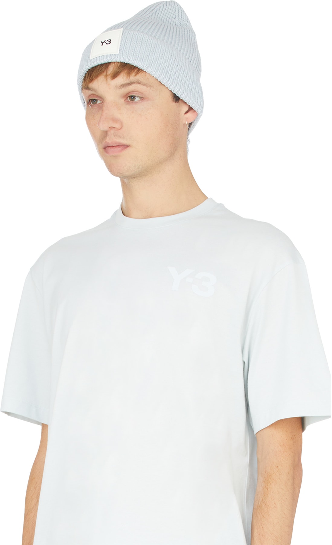 Y-3: Blue Classic Beanie - 3