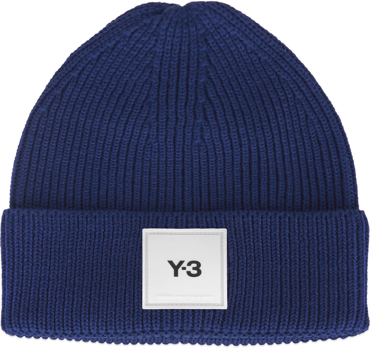 Y-3: Blue Classic Beanie - 1