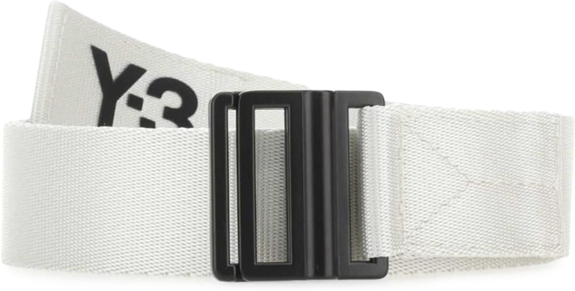 Y-3: Neutrals Classic Logo Belt - 1