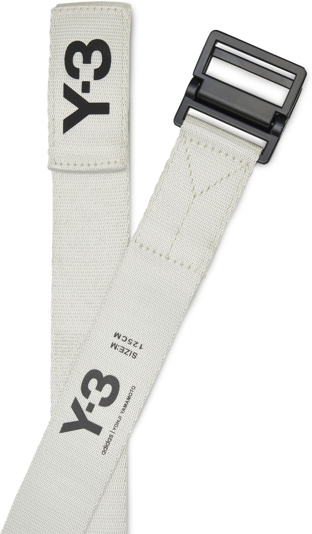 Y-3: Neutrals Classic Logo Belt - 2