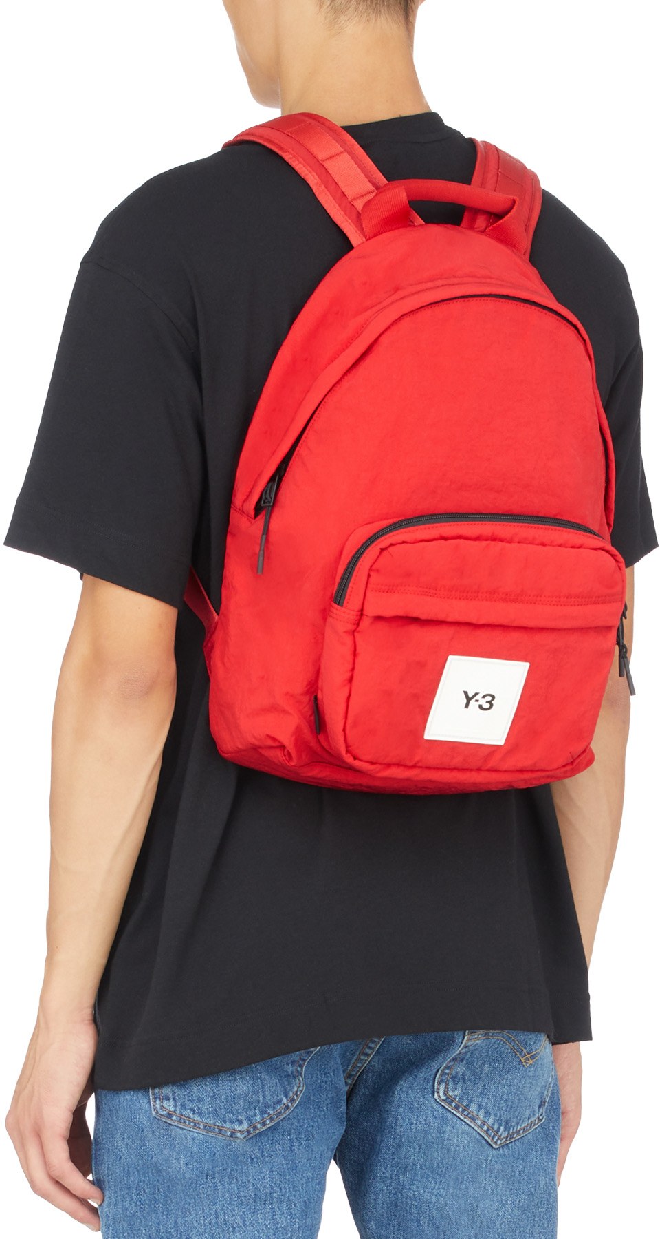 Y-3: Red Techlite Tweak Backpack - 4