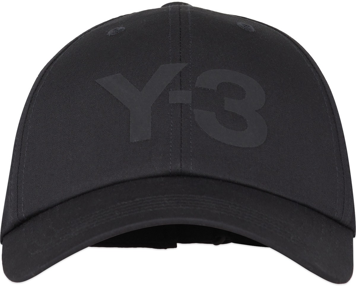 Y-3: Noir Casquette Logo Noir - 1