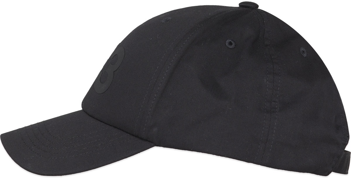 Y-3: Black Logo Cap - 2