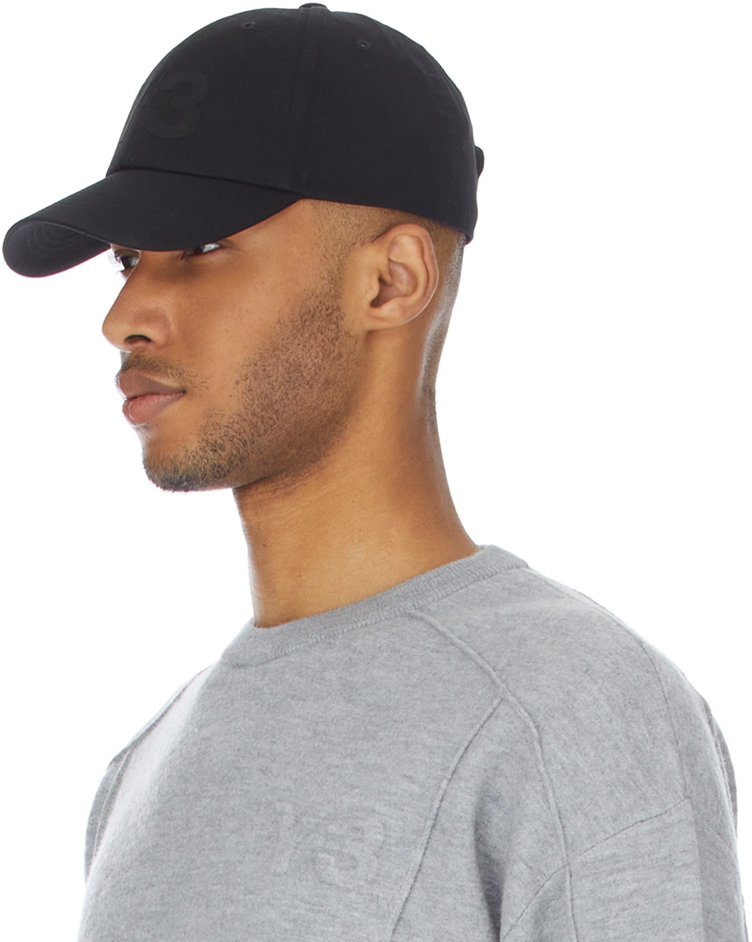 Y-3: Noir Casquette Logo Noir - 4