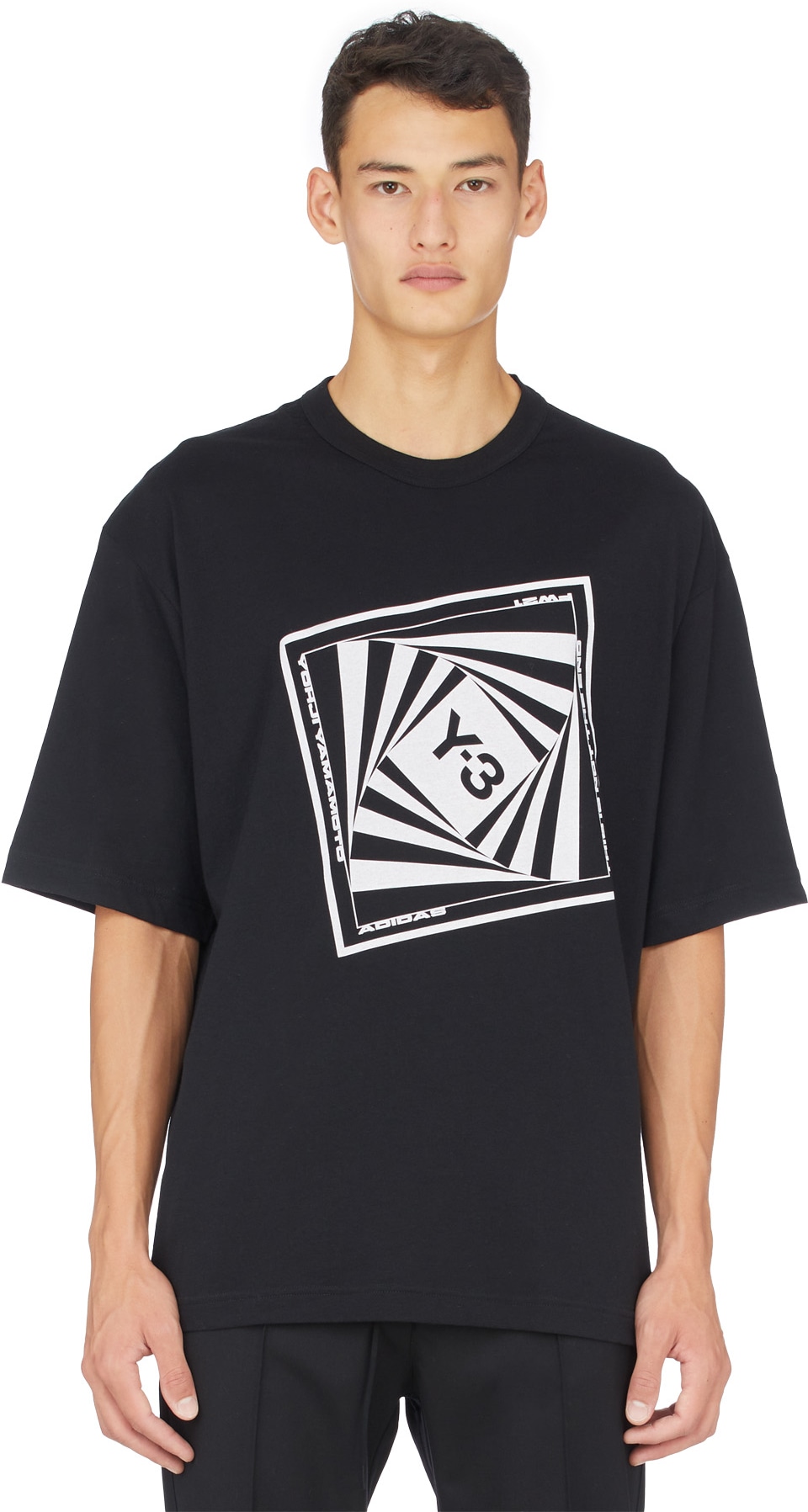 Y-3: Black Optimistic Illusions T-Shirt - 1