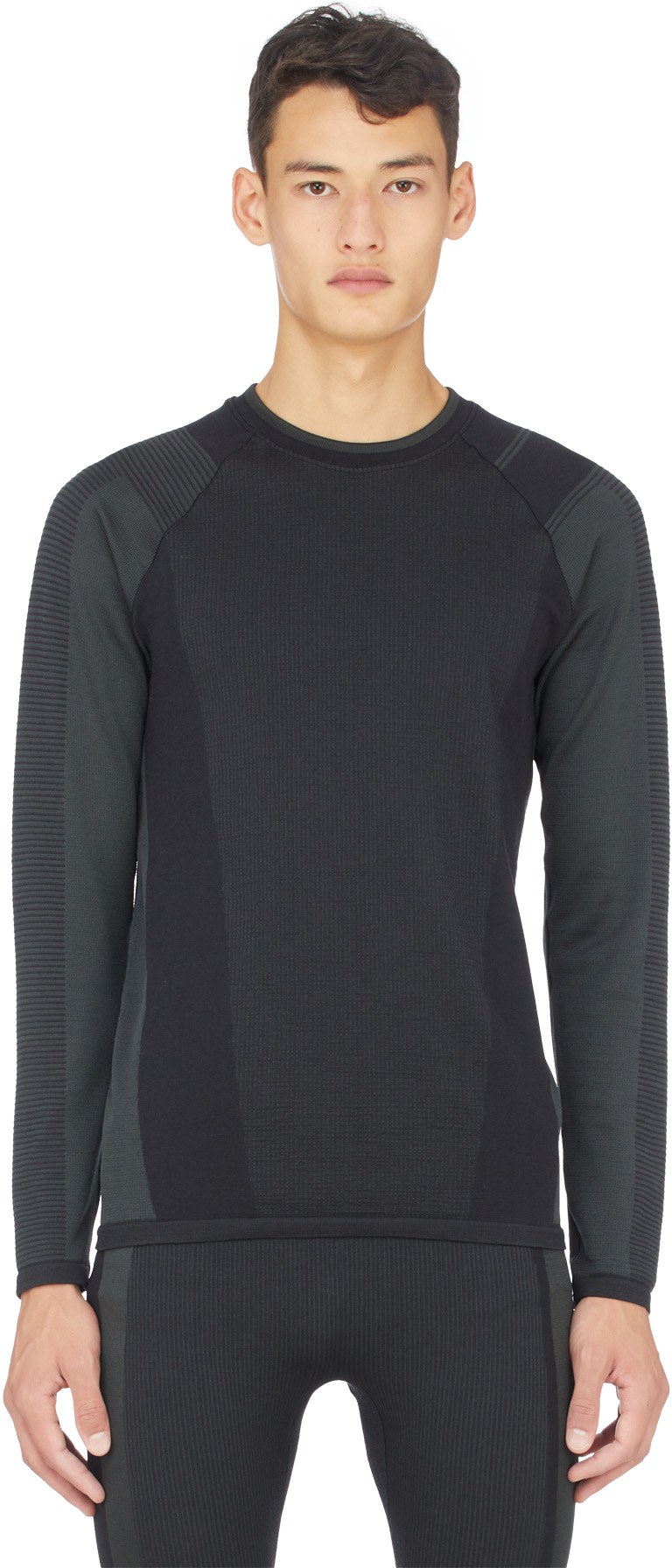 Y-3: Black Classic Knit Base Layer Long Sleeve T-Shirt - 1