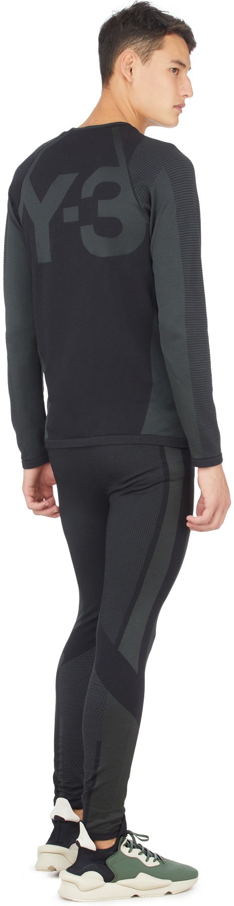 Y-3: Black Classic Knit Base Layer Long Sleeve T-Shirt - 4