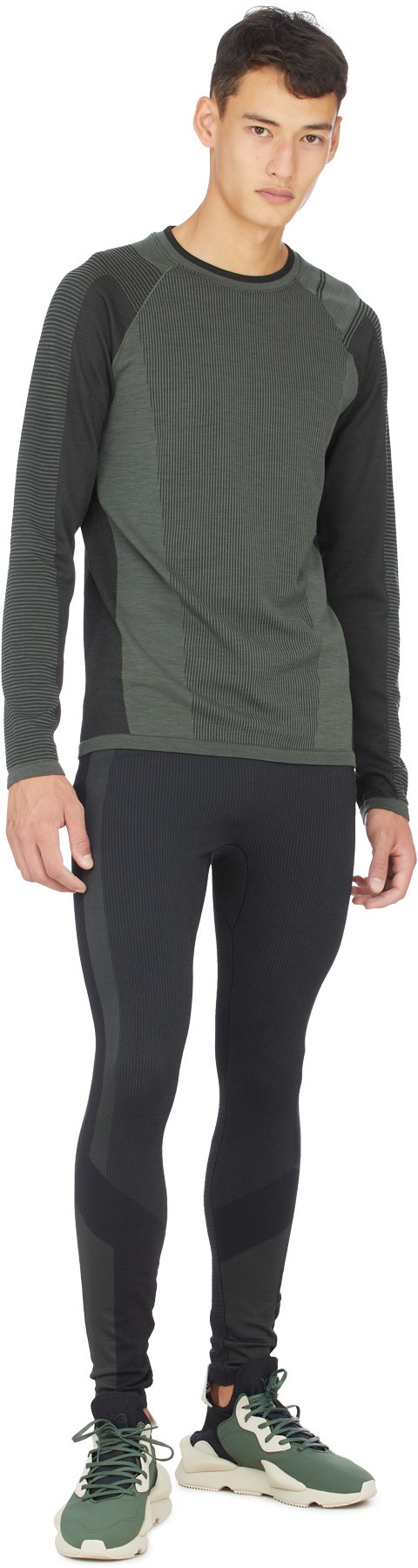 Y-3: Green Classic Knit Base Layer Long Sleeve T-Shirt - 4