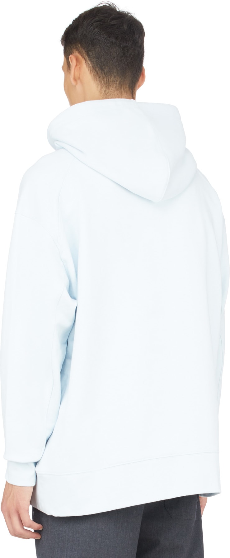 Y-3: Blue Classic Chest Logo Hoodie - 3