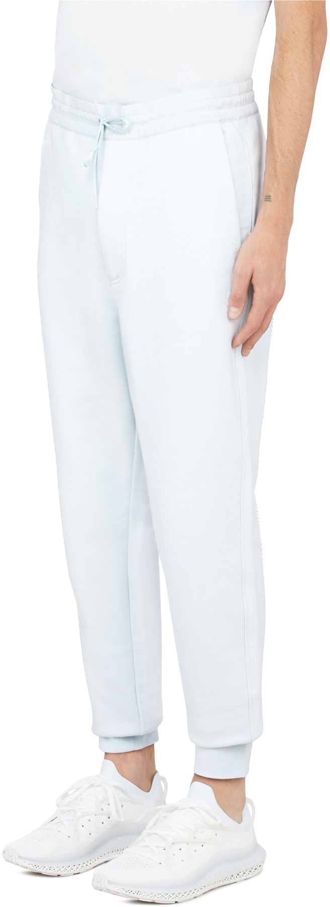 Y-3: Blue Classic Terry Cuffed Pant - 2