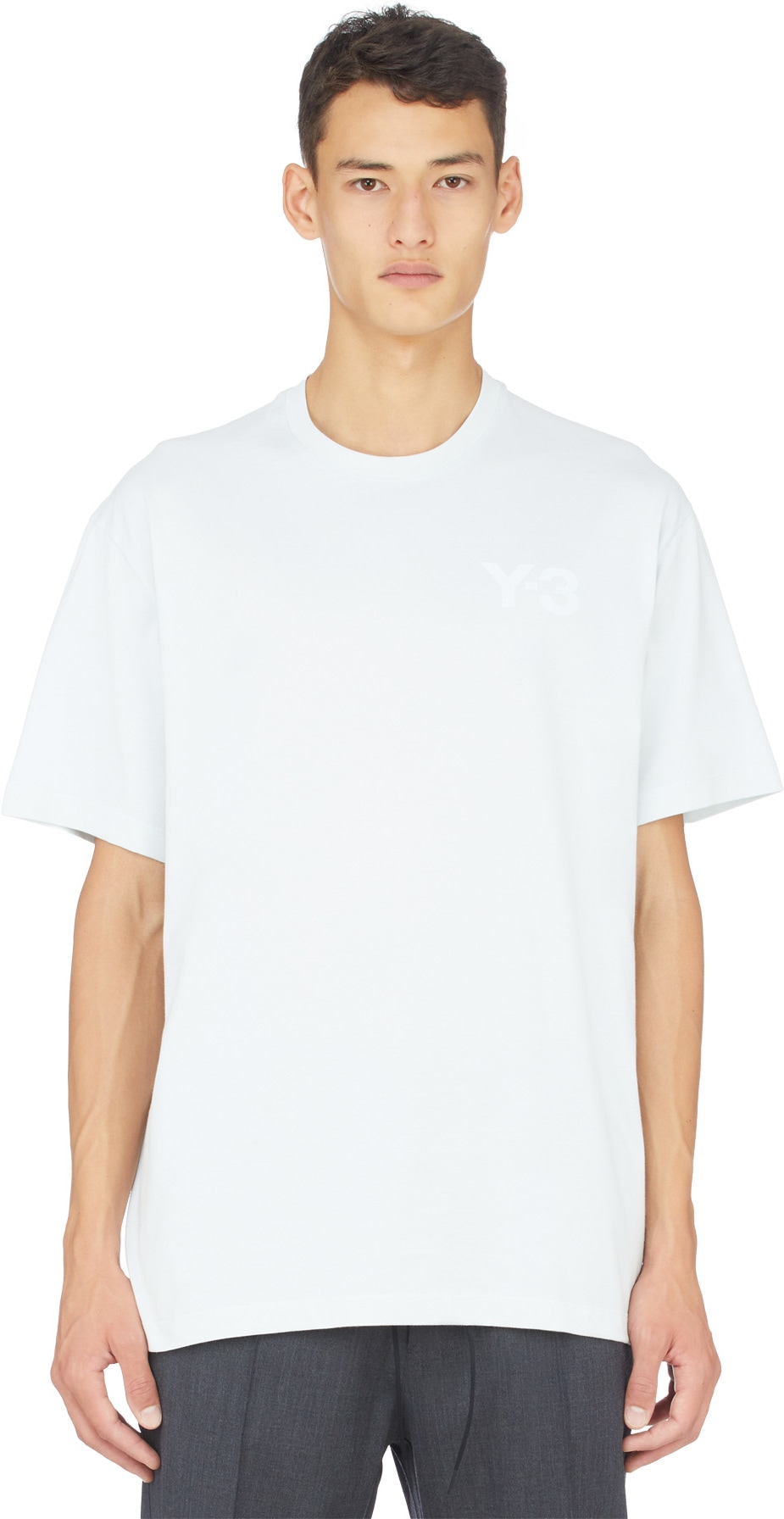 Y-3: Blue Classic Logo T-Shirt - 1
