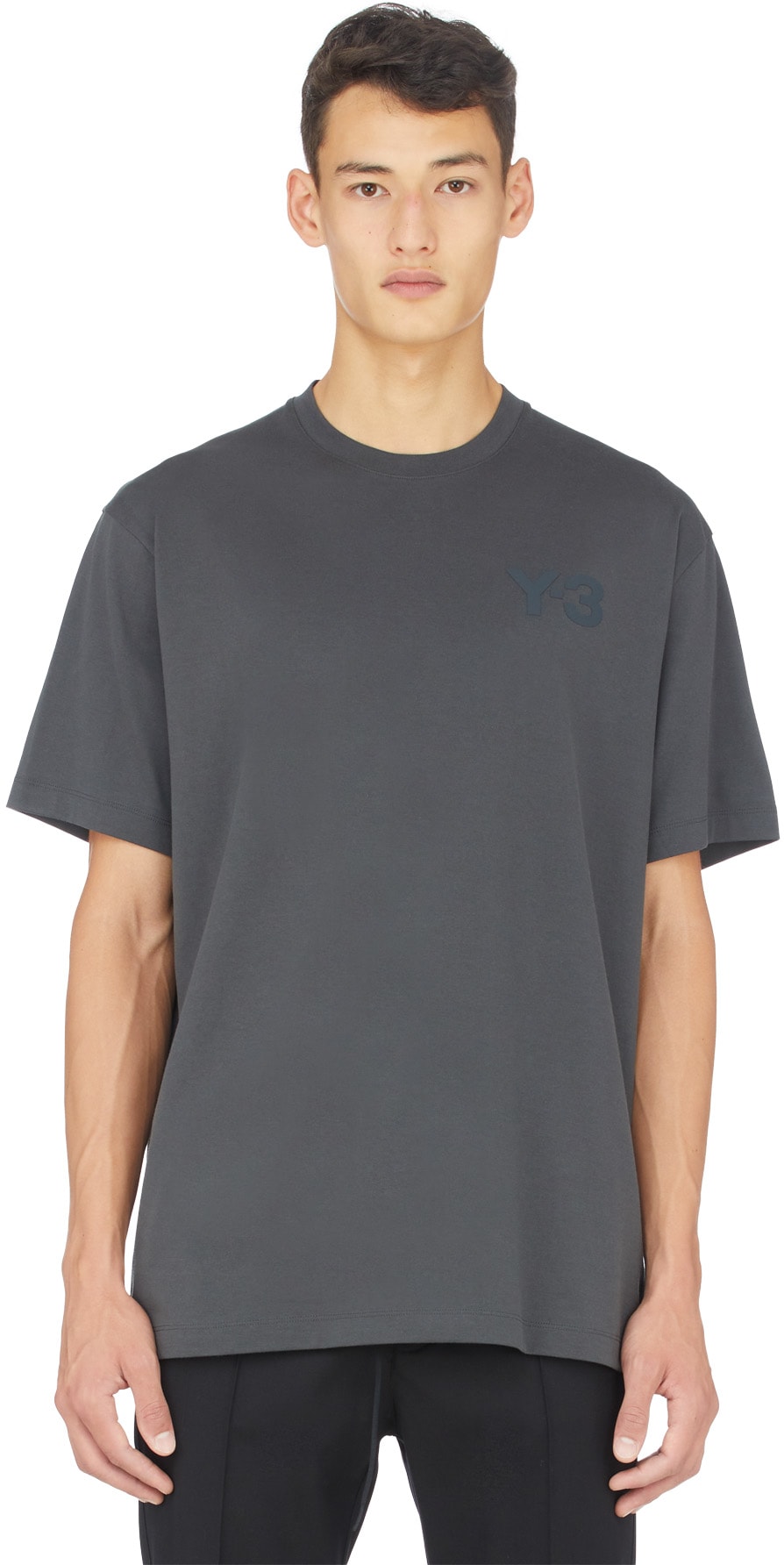 Y-3: Grey Classic Logo T-Shirt - 1