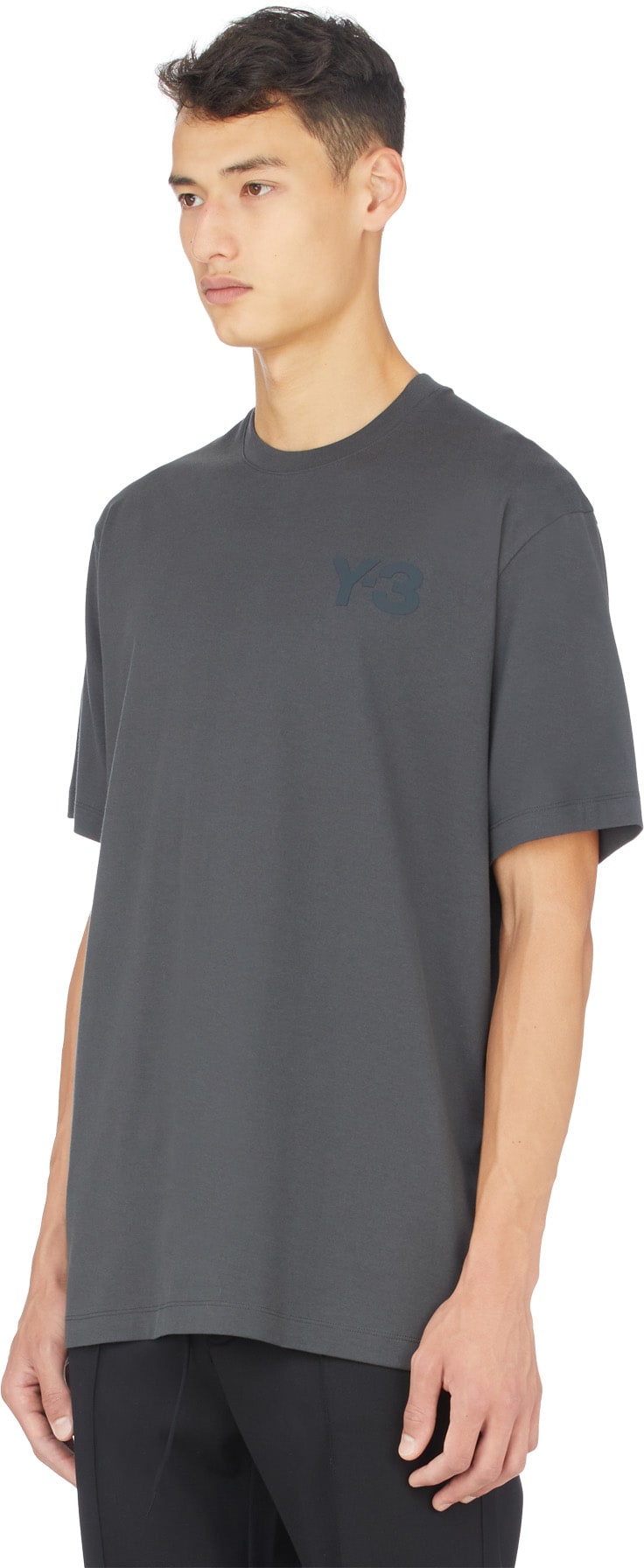 Y-3: Grey Classic Logo T-Shirt - 2