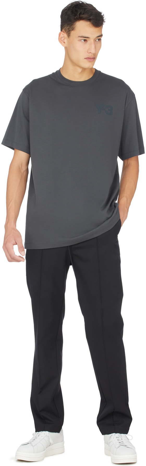 Y-3: Grey Classic Logo T-Shirt - 4
