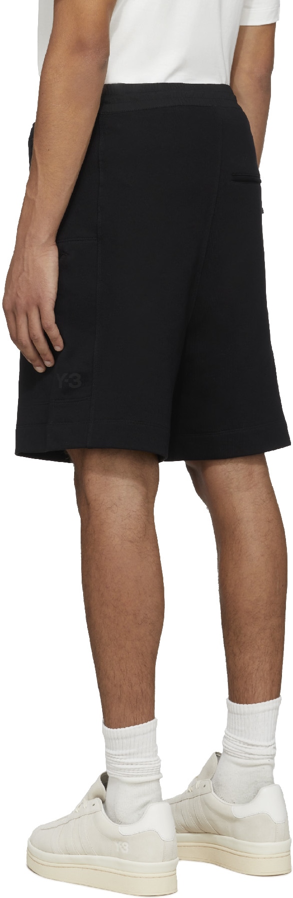 Y-3: Black Classic DWR Terry Utility Short - 3