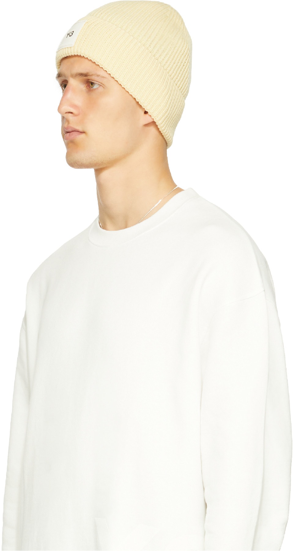 Y-3: Yellow Classic Beanie - 3