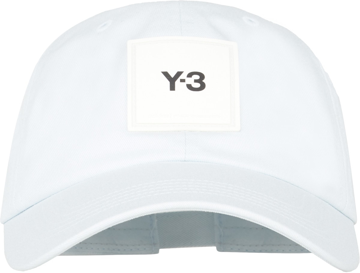 Y-3: Bleu Casquette Logo Carré Bleu - 1
