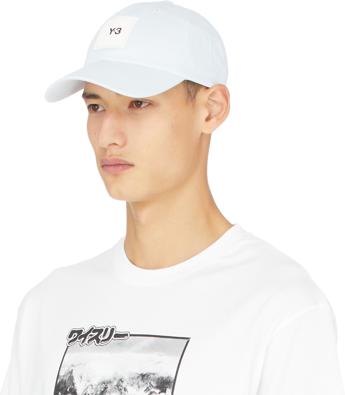 Y-3: Bleu Casquette Logo Carré Bleu - 4