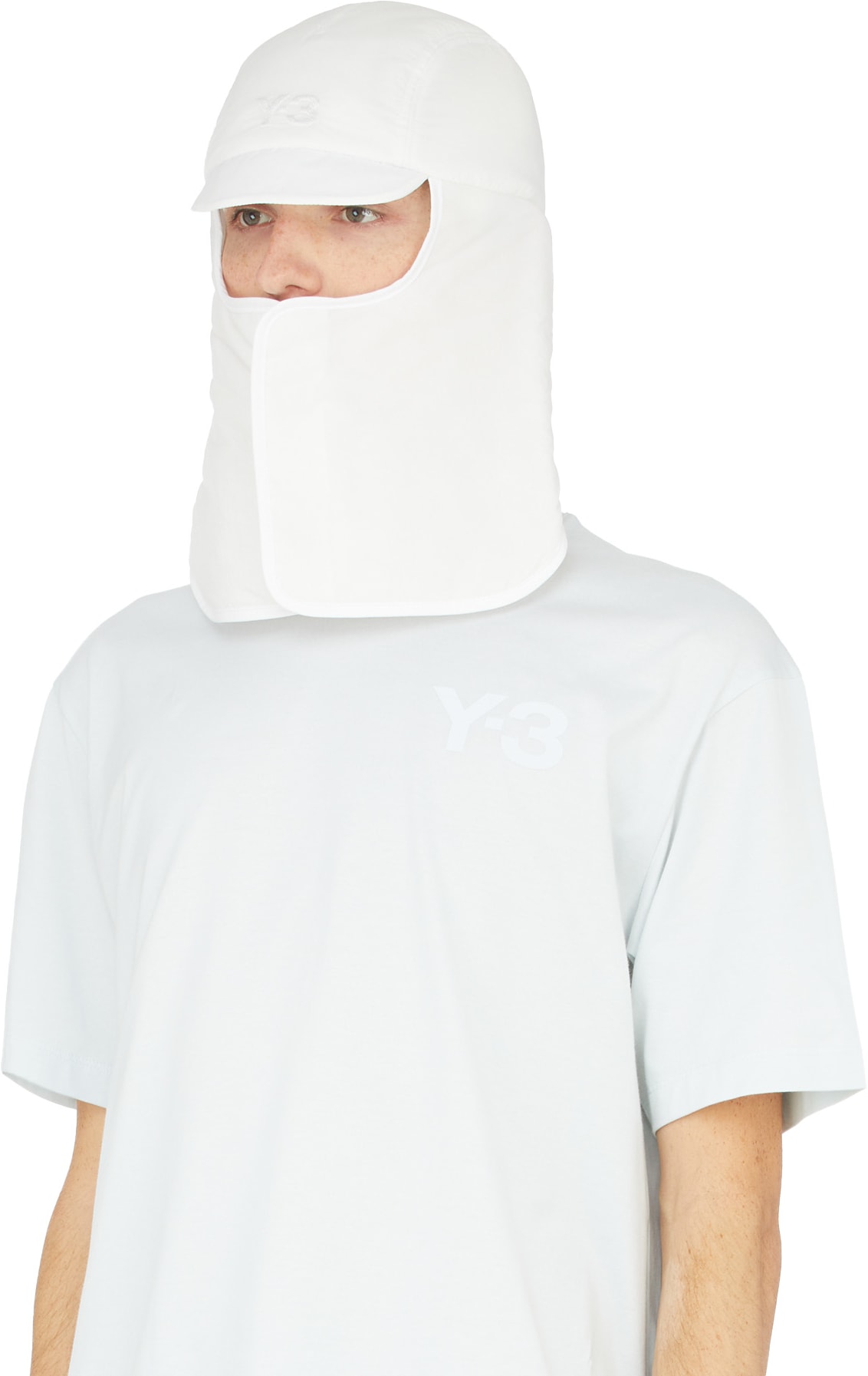 Y-3: Blanc Capuche Cocoon Blanc - 3