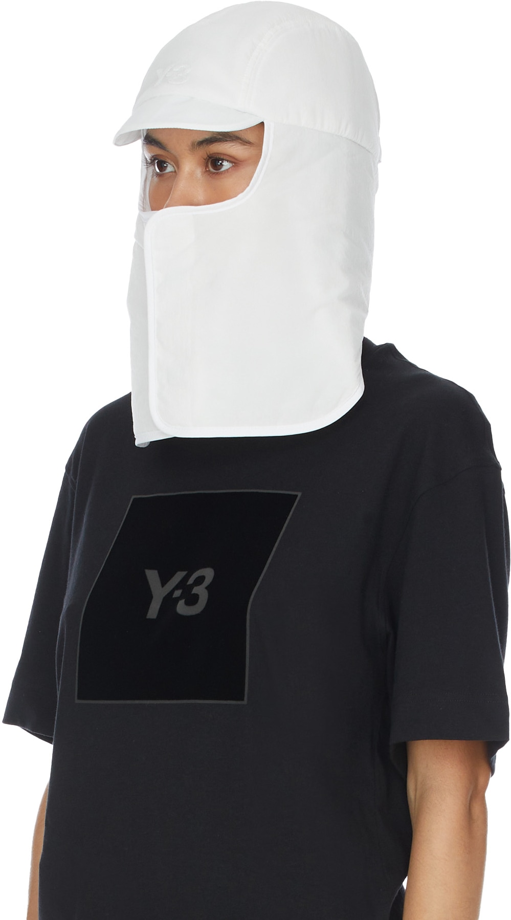 Y-3: Blanc Capuche Cocoon Blanc - 4