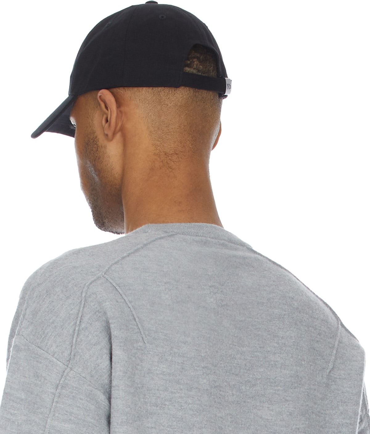 Y-3: Black Square Label Logo Cap - 3