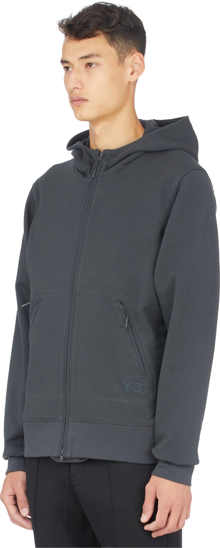 Y-3: Grey Classic Terry Utility Hoodie - 2