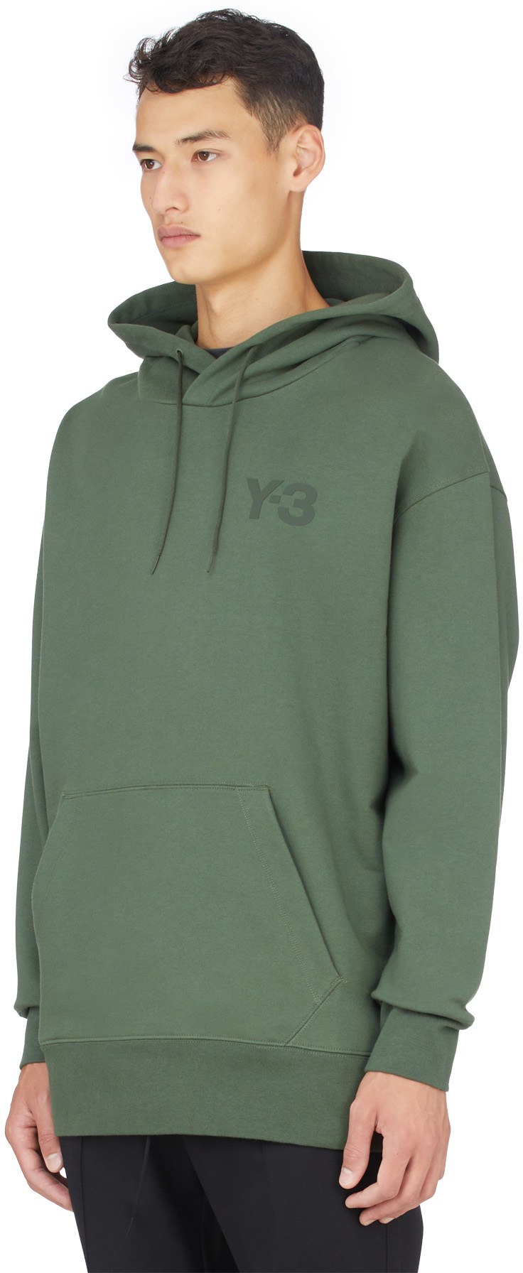 Y-3: Green Classic Chest Logo Hoodie - 2