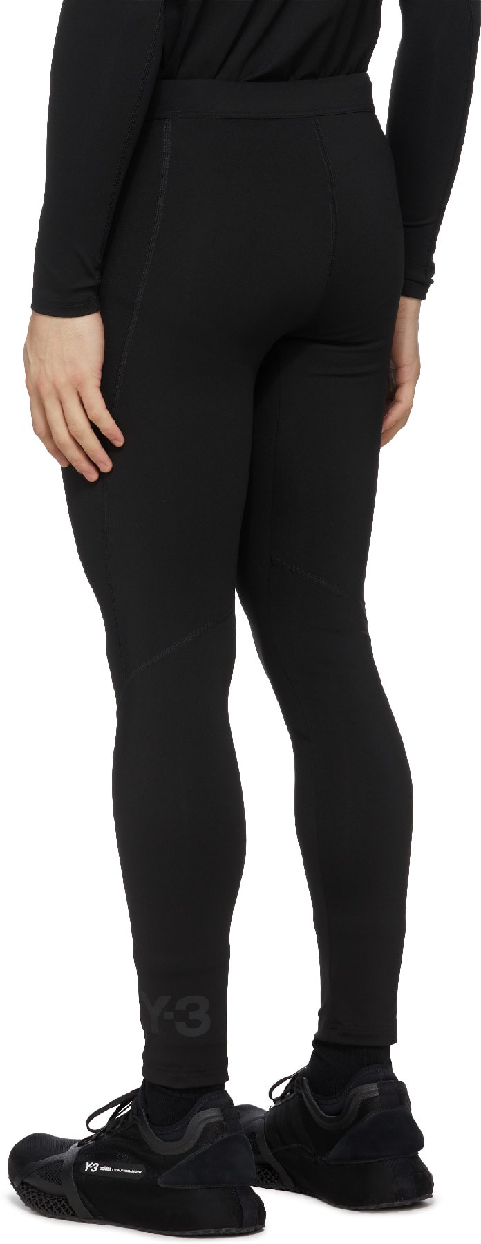 Y-3: Black Classic Swim Tights - 3