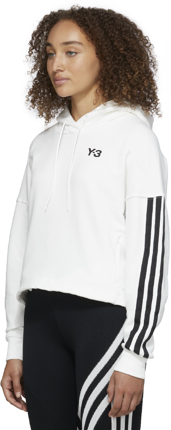 Y-3: White CH1 Stripes Hoodie - 2