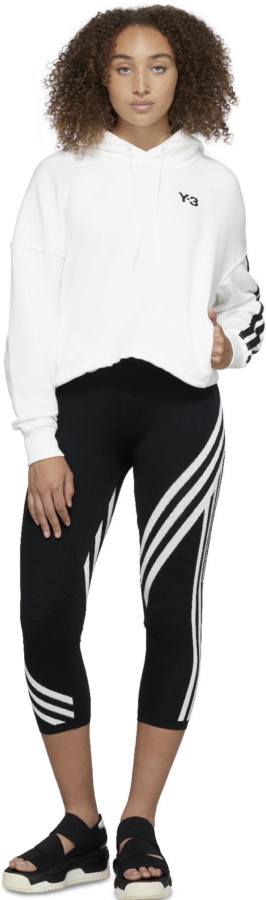 Y-3: White CH1 Stripes Hoodie - 4