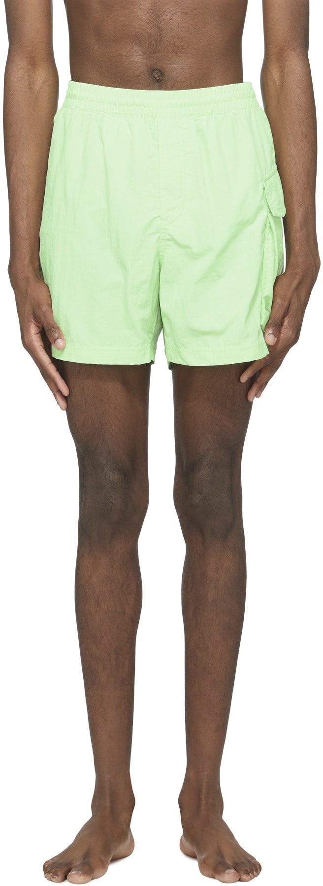 Y-3: Green Classic Utility Swim Short - 1