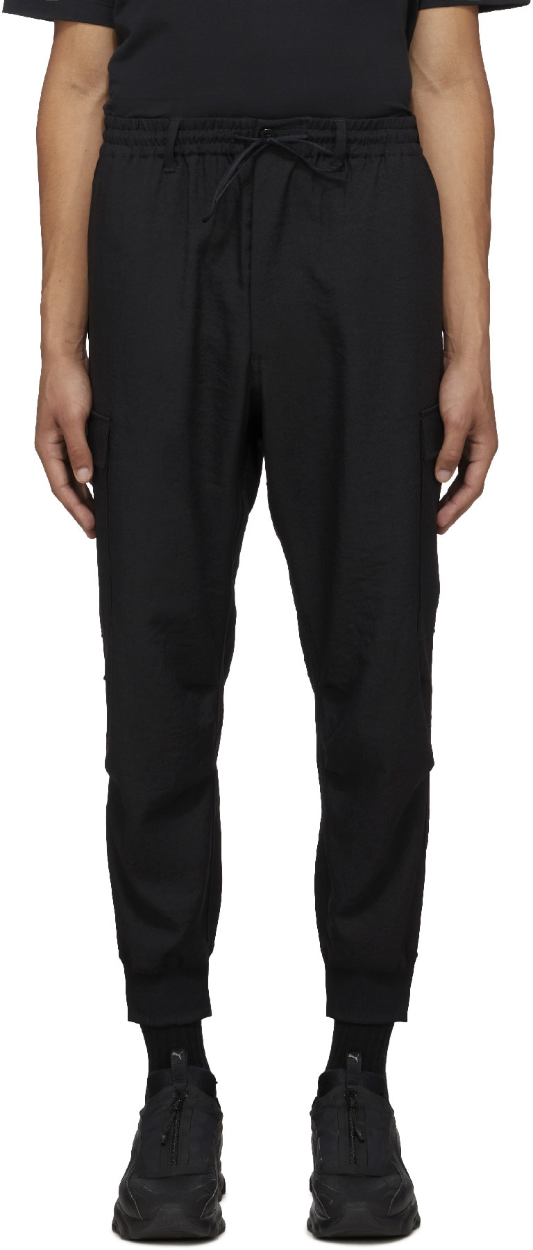 Y-3: Noir Pantalon Cargo Classique Uniforme Sport Noir - 1