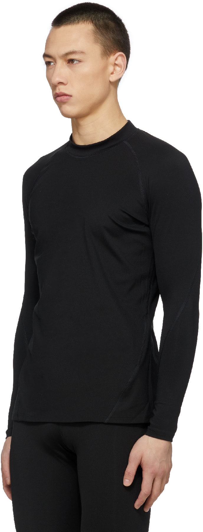 Y-3: Black Rash Guard - 2