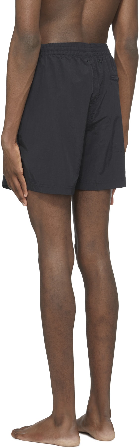 Y-3: Noir Short de Bain Logo Classique Noir - 3