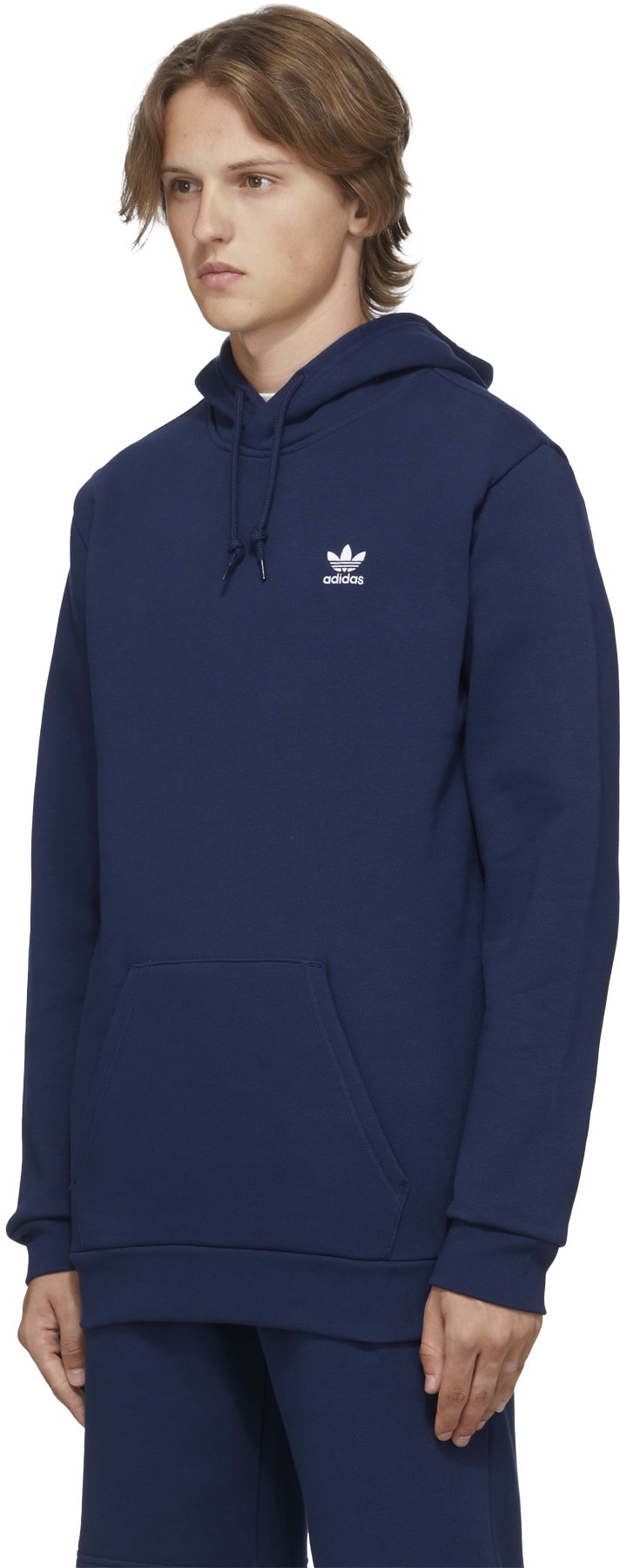 adidas Originals: Blue Adicolor Essentials Trefoil Hoodie - 2