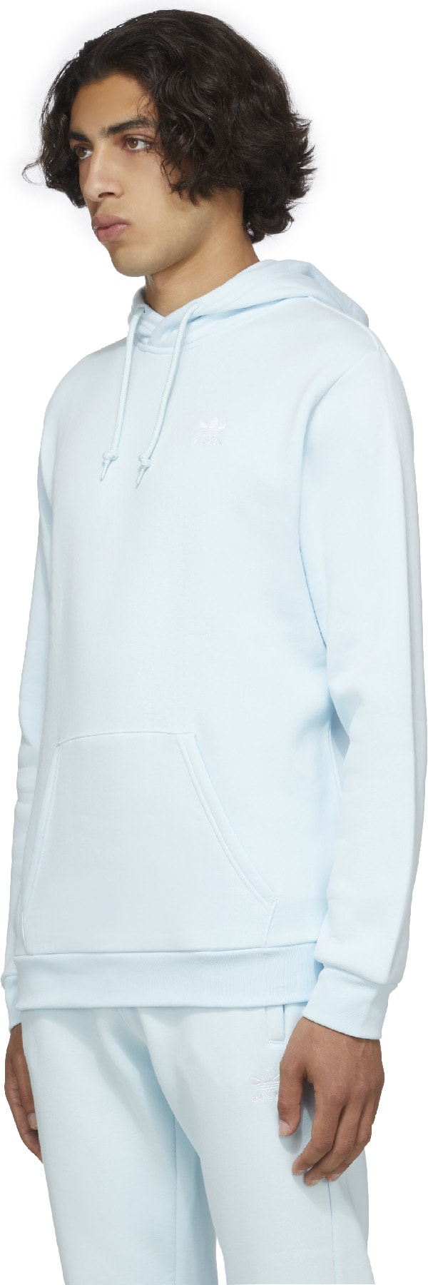 adidas Originals: Blue Adicolor Essentials Trefoil Hoodie - 2