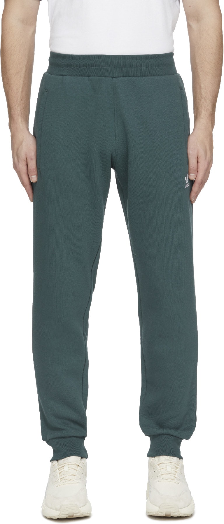 adidas Originals: Green Adicolor Essential Trefoil Sweatpants - 1