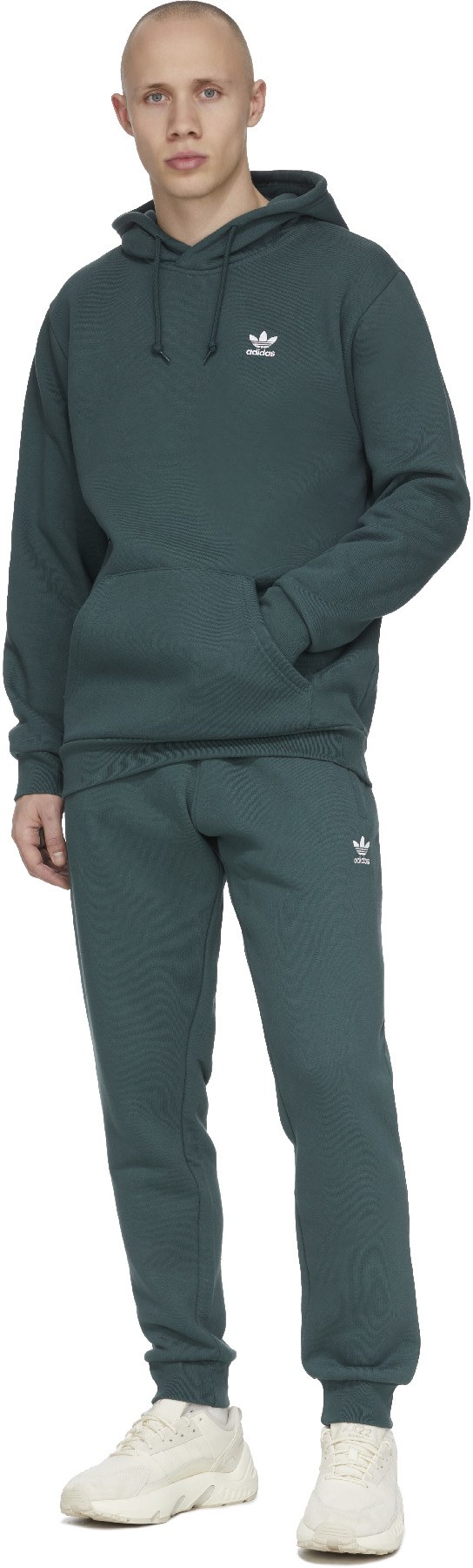 adidas Originals: Green Adicolor Essentials Trefoil Sweatpant - 4