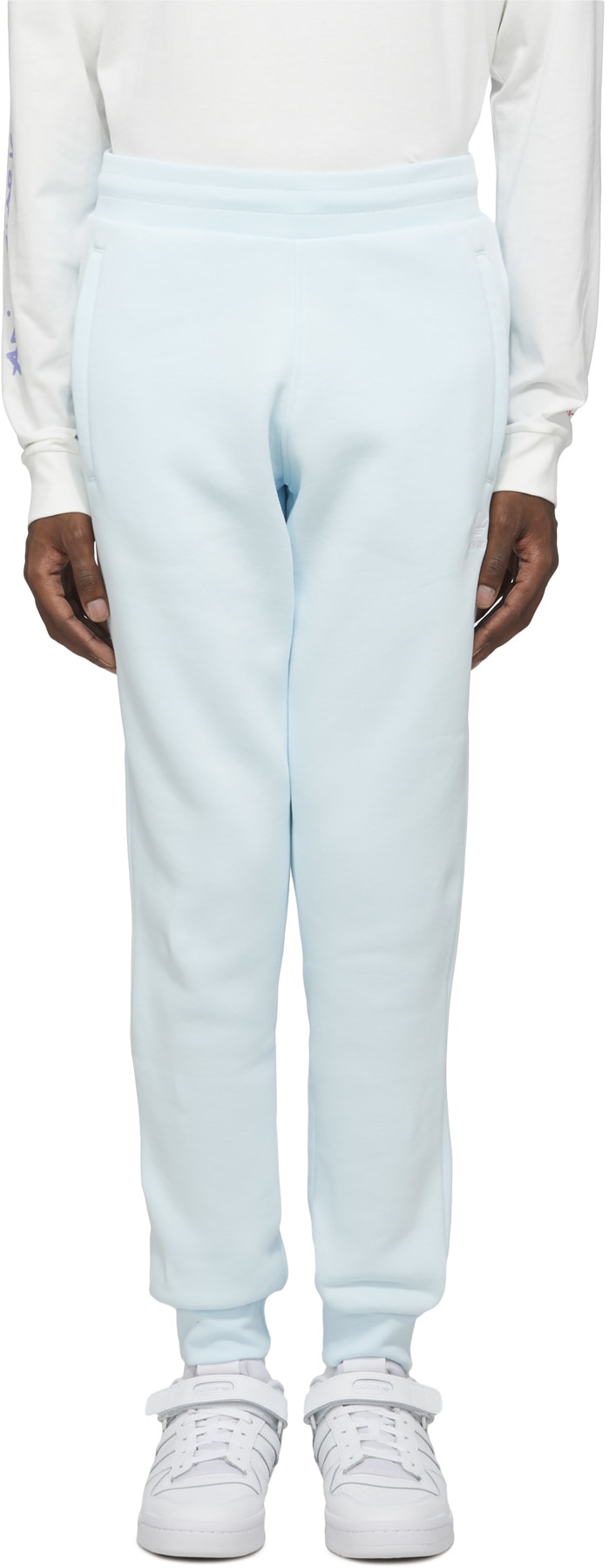 adidas Originals: Blue Adicolor Essential Trefoil Sweatpants - 1